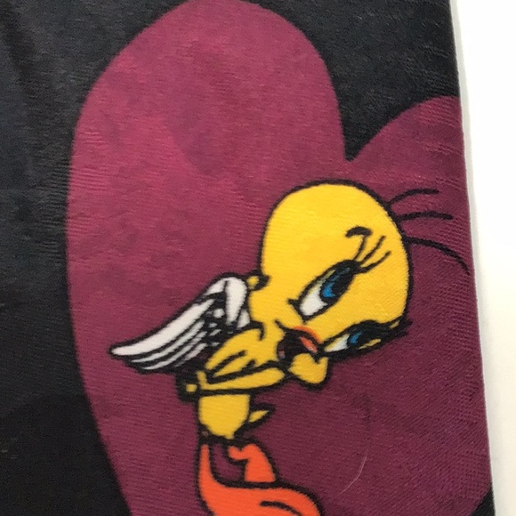 Looney Tunes Heart Cupid Angel Wings Arrow Love Red Hearts Cartoon Character Tie - Picture 8 of 13